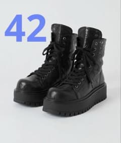 GRANCY　折り返し本革シューズ　サイズ42 GRANCY Fold-over Leather Shoes ブラック 42 - メルカリ