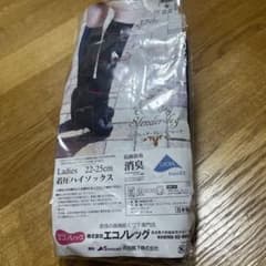 エコノレッグ 着圧ハイソックス ブラック 22-25cmのサムネイル