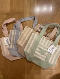 [新作] Trader Joe's ミニストライプトートバック　4つセットのサムネイル