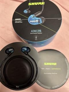 SHURE AONIC215 有線イヤホン ゲーミングイヤホン ブルー マイク付