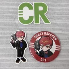 crazy raccoon メンバー 缶バッジ ステッカーセット2 CPT - メルカリ