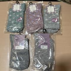 レディース ソックス 5足セット 花柄 足首ゆったり 23-25cmのサムネイル