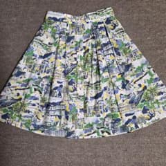 トゥモローランド ひざ丈 タックフレアスカート【34】