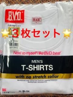 ふーこ様専用❣️新品❣️⭐️BVD⭐️ 丸首半袖Tシャツ　Lサイズ　３セット 未開封‼️のサムネイル