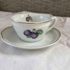 美品】リチャードジノリ ボンジョルノプルーン ティーカップ＆ソーサー