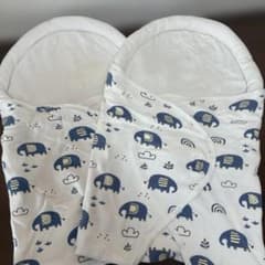 ベビー用 おくるみ ゾウ柄 2枚セットのサムネイル