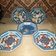 ◇美品◇九谷焼き 雅東苑窯　八角形 花柄 陶器皿　ビンテージ ◇美品◇九谷焼き 雅東苑窯 八角形 花柄 陶器皿 ビンテージ