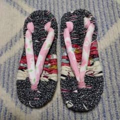 ハンドメイド　布ぞうり 布草履　25cm⑤のサムネイル