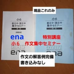 ena 小6 都立中・国立中 作文集中セミナー - メルカリ