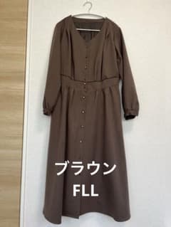nissen glamor 長袖ワンピース ブラウン FLLのサムネイル
