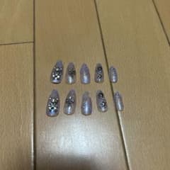 ネイルチップ パープル ラメ 地雷系 量産型のサムネイル