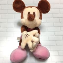 新品 ディズニー ミッキー ぬいぐるみ くすみピンク バレンタイン