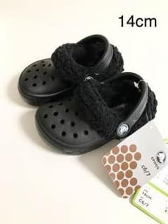 【新品タグ付】14cmクロックス マンモス キッズボアサンダル ブラックのサムネイル