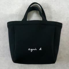 【極美品】agnès b. ネオプレーン　ブラックトートバッグのサムネイル