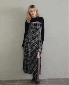 Andmary Nadia check long dress - メルカリ