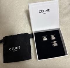 CELINE トリオンフ ミニヘアクリップ シルバー 3個セットのサムネイル