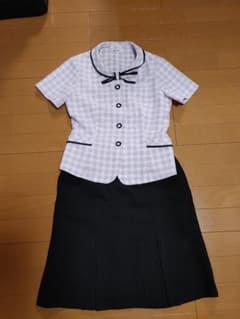『SELERY』7号事務服 上下セット ピンク、白チェックのサムネイル