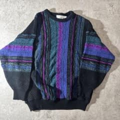 さ*う様 90s USA製 Norm Thompson 立体編み 3Dニット X - メルカリ