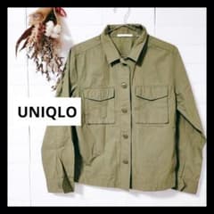 UNIQLO 여성 M 밀리터리 재킷 카키 겉옷 짧은 길이