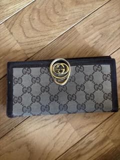 GUCCI GGパターン 長財布 ベージュ/ブラック - メルカリ