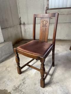 maruni マルニ 木製 ダイニングチェア ラタン 籐 旧ロゴ 木製椅子