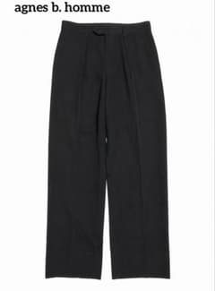 00s agnes b. homme 黒 パンツ アニエスベーオム agnes b. homme アニエスベーオム フランス製 ウール スラックス