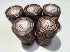 ポーカーチップセット（C) $100 100枚 フォースポット - メルカリ