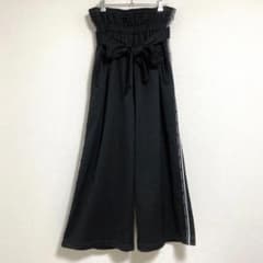 ケイスケカンダ ぶかぶか ジャージ ワイド パンツ 黒 リボン サイズ0