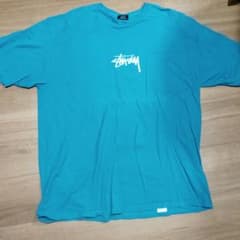 STUSSY Tシャツ ターコイズブルー ロゴプリントのサムネイル