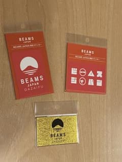 BEAMSJAPAN 赤 ゴールド 太宰府限定ステッカー シートマグネットセットのサムネイル