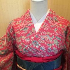 ☆M様専用☆ 琉球紅型染風のお着物のサムネイル