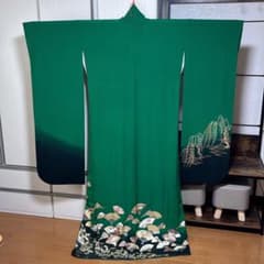正絹 振袖】 ※身長159㎝〜169㎝程度 成人式 結納 結婚式参列 扇柄 