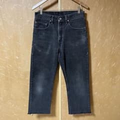 90s カナダ製 リーバイス 505 サルファブラック カットオフ アンクル