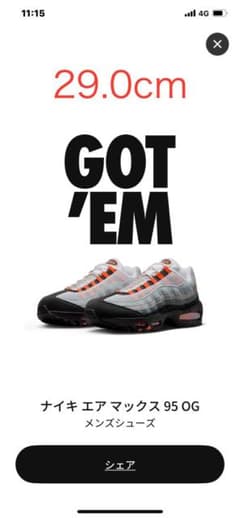 NIKE AIR MAX 95 Bright Mandarin (2025)のサムネイル