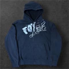 00s fox racing パーカー 黒 sk8 y2k ジェシーピンクマン