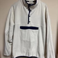 GU プルオーバー フリース アイボリー ネイビーのサムネイル