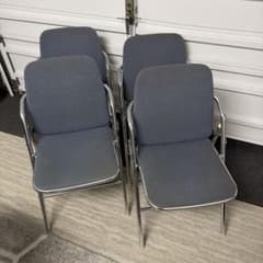 okamura 折りたたみ式オフィスチェア 4脚セット グレー - メルカリ
