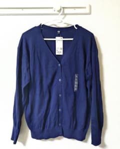 UNIQLO ユニクロ UVカット カーディガン Vネック XL 綿100%のサムネイル