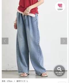【新品】CIAOPANIC TYPY デニムパンツ ワイド　ＭサイズMiddleのサムネイル