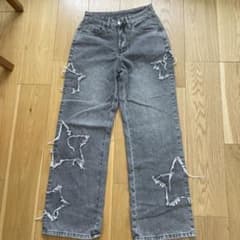 ダメージ加工 グレー ストレートデニム m79535335012_1.jpg?1747700468