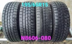 日本製 2024年 ダンロップ195/65R15 スタッドレスタイヤ 4本セット