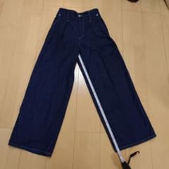 GUワイドデニムパンツ インディゴのサムネイル