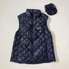 Montbell Plasma 1000 Down Vest Lightweight Navy M 1000FP Storage Bag