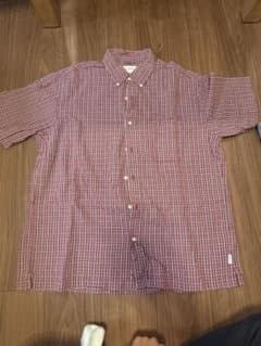 90s J.CREW 半袖チェックシャツ レッド Lサイズのサムネイル