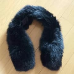 ファー マフラー ティーペット 値下げ かわいい 黒のサムネイル