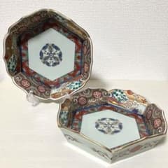 美品 林九郎窯 波佐見焼 六角盛皿 2個セットのサムネイル