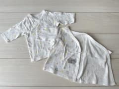 ベビー 短肌着 2枚セット 総柄 くま 50-60cmのサムネイル
