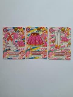 アイカツ　ピンクトルテコーデ　3枚セットのサムネイル