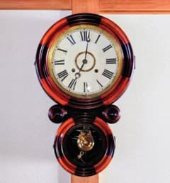 〈完動・極美品〉E.INGRAHAM 　寄木本四ツ丸達磨型　ゼンマイ振り子時計 m79559653357_1.jpg?1771659859