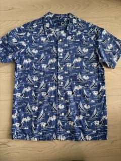 UNIQLOアロハシャツ160センチブルーのサムネイル
